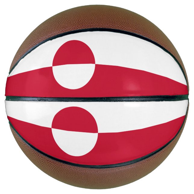 Fullsize Basketball with Flag of Greenland (Front)
