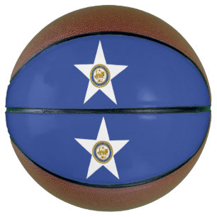 Fullsize Basketball with Flag of Houston