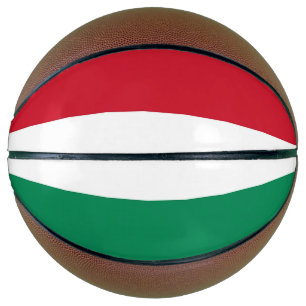 Fullsize Basketball with Flag of Hungary