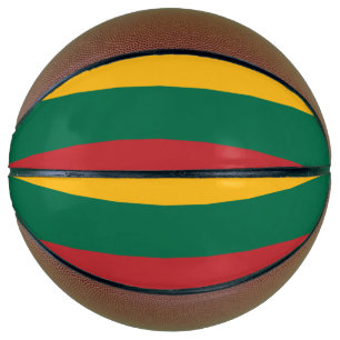 Fullsize Basketball with Flag of Lithuania