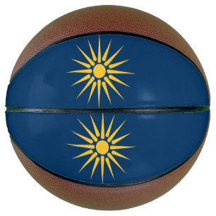 Fullsize Basketball with Flag of Macedonia