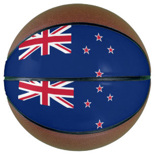 Fullsize Basketball with Flag of New Zealand
