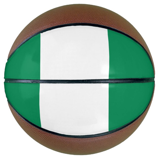 Fullsize Basketball with Flag of Nigeria (Front)
