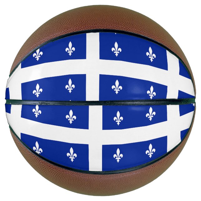 Fullsize Basketball with Flag of Quebec (Front)