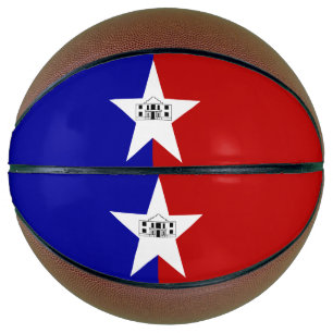 Fullsize Basketball with Flag of San Antonio