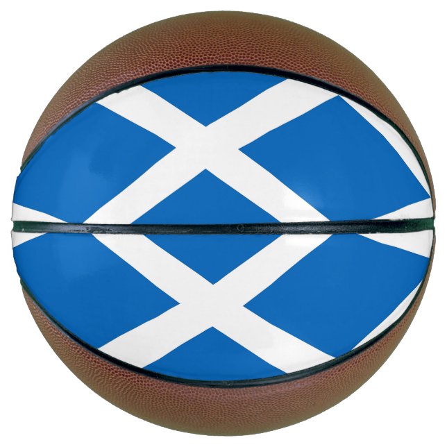 Fullsize Basketball with Flag of Scotland, UK (Front)
