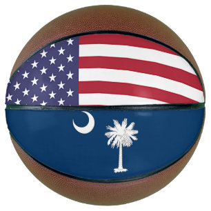 Fullsize Basketball with Flag of South Carolina
