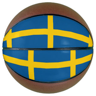 Fullsize Basketball with Flag of Sweden