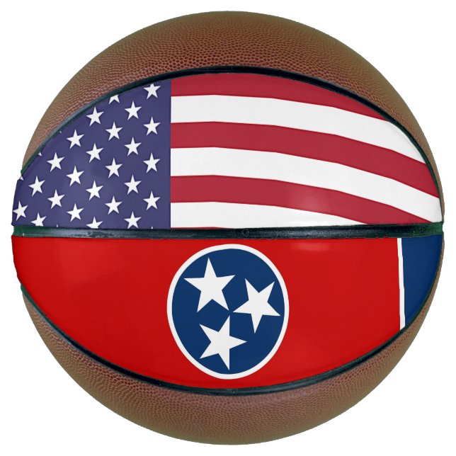 Fullsize Basketball with Flag of Tennessee (Front)
