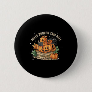 Fully Booked This Fall Bookworm Dragon Autumn Read 2 Inch Round Button