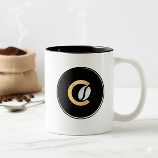 Fully Custom Business Logo Branding Two-Tone Coffee Mug