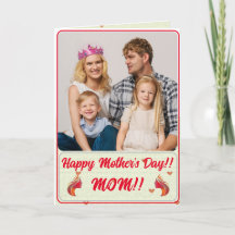 Fully Custom Photo Mother's Day Card For Mom