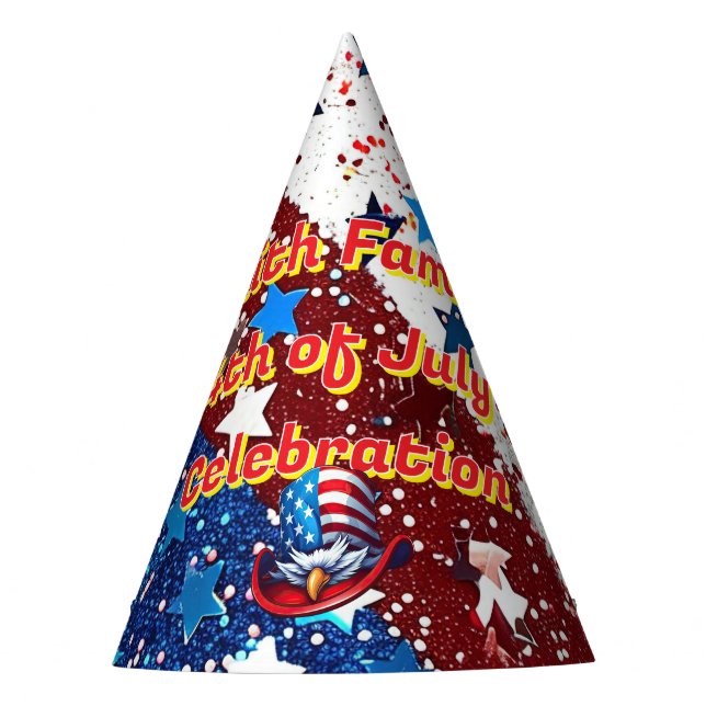 Fully Customizable 4th of July Party Hat (Front)