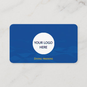 Fully Customizable Blue Waves Business Card