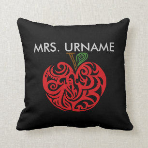 Fully Customizable Chalkboard Edition Teacher Throw Pillow