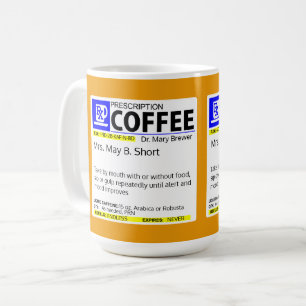FULLY CUSTOMIZABLE COFFEE PRESCRIPTION MUG