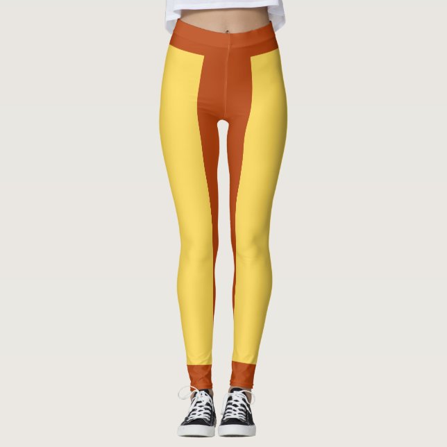 Fully Customizable Colour Block Leggings (Front)