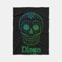 Fully Customizable Day of the Dead Pet Blanket