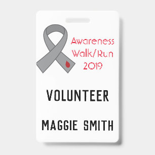 Fully Customizable Diabetes Ribbon badge