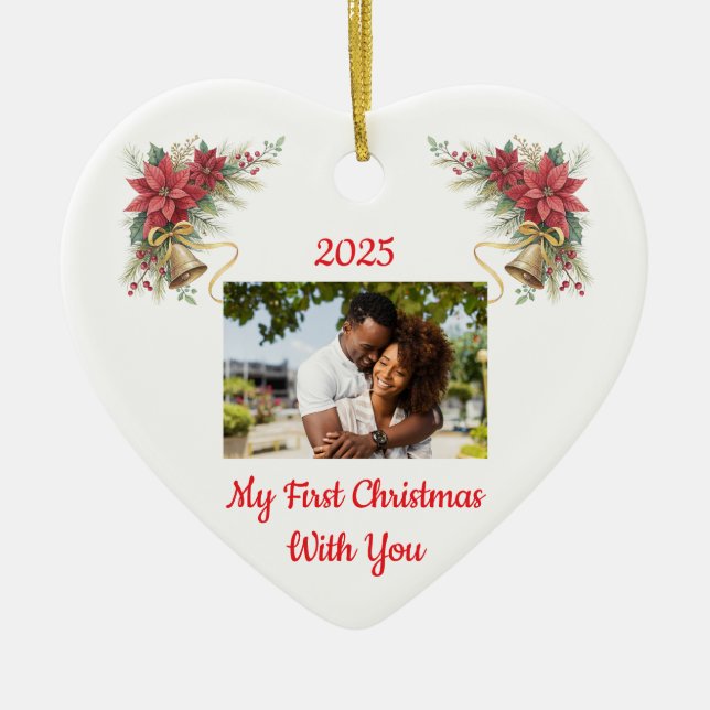 Fully customizable first Christmas ornament (Front)