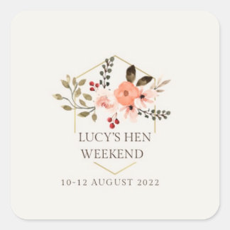 Fully Customizable Hen/Bachelorette Sticker