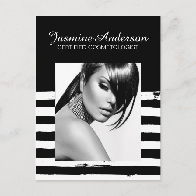 Fully Customizable Makeup Artist Comp Card (Front)