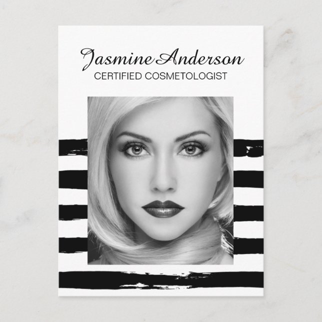 Fully Customizable Makeup Artist Comp Card (Front)