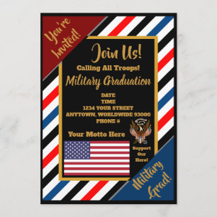 Fully Customizable Military Invitations