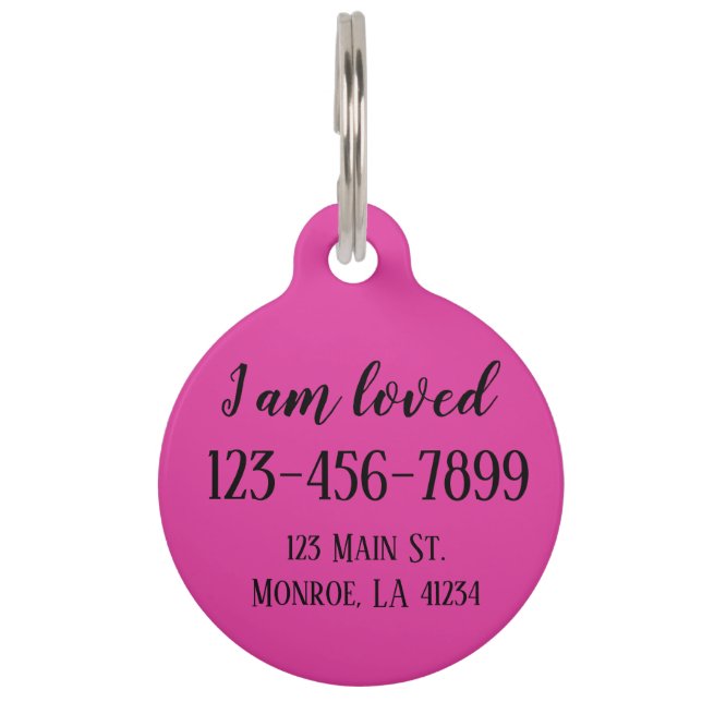 Fully Customizable Pet Tag (Back)