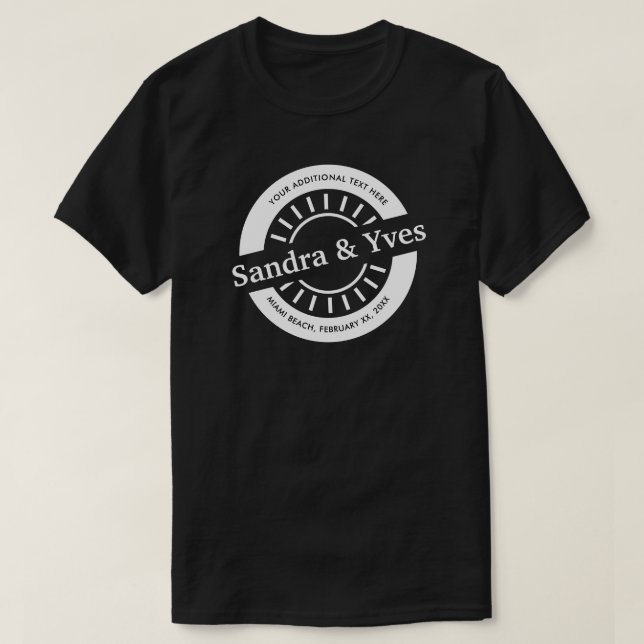 Fully Customizable Retro Badge Event T-Shirt (Design Front)