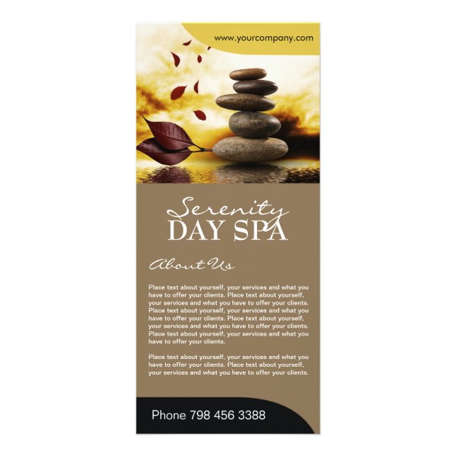 Fully Customizable Salon Menu Rack Card (Front)