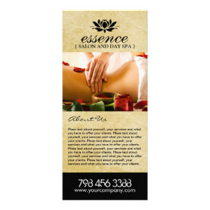 Fully Customizable Salon Menu Rack Card