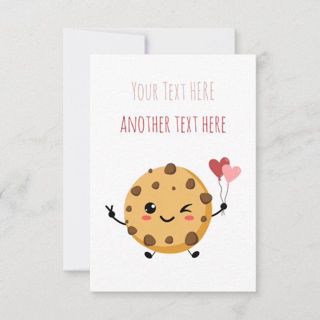 Fully Customizable Tall Vertical Cookie Teacher Th Thank You Card (Front)
