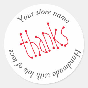 Fully customizable thank you sticker