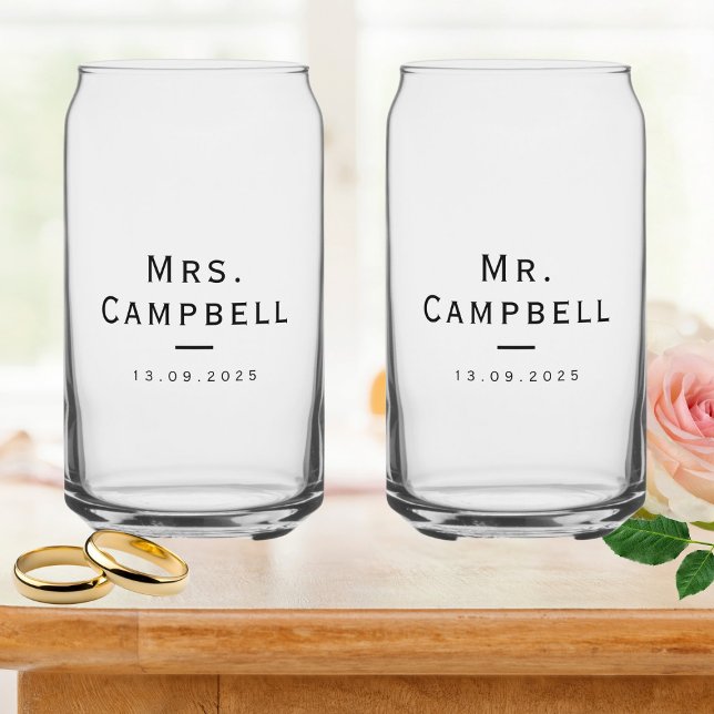 Fully customizable wedding  can glass (Creator Uploaded)