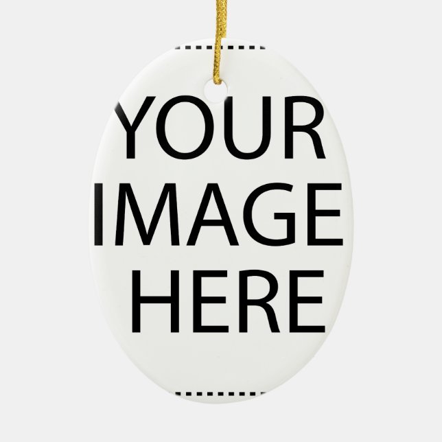 Fully Customizable YOUR IMAGE HERE Ceramic Ornament (Front)