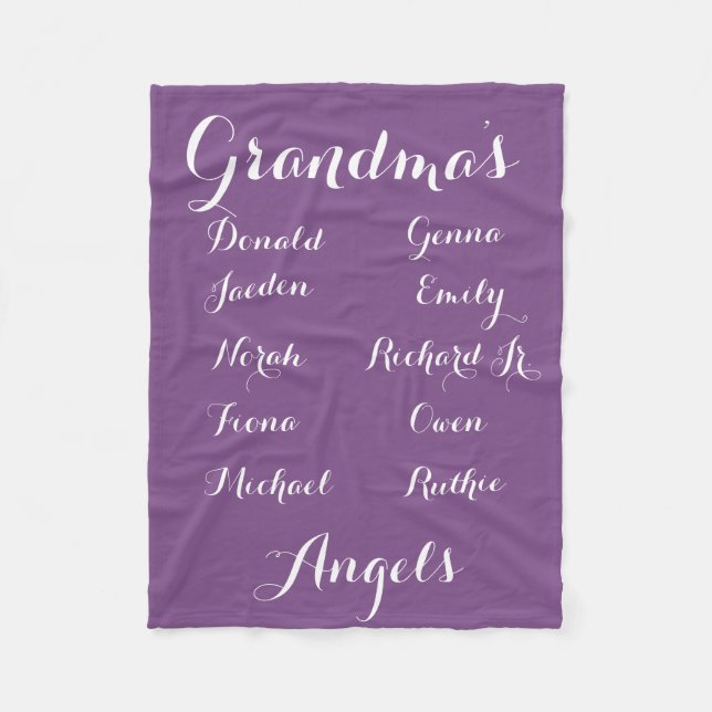 Fully Cutomizable Grandkids blanket (Front)