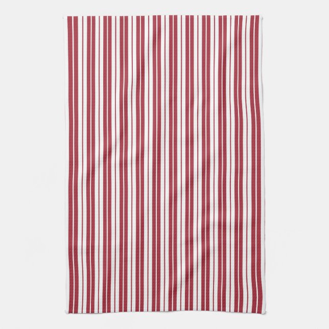 Fully Editable Colors Rustic Country Stripes Kitchen Towel (Vertical)