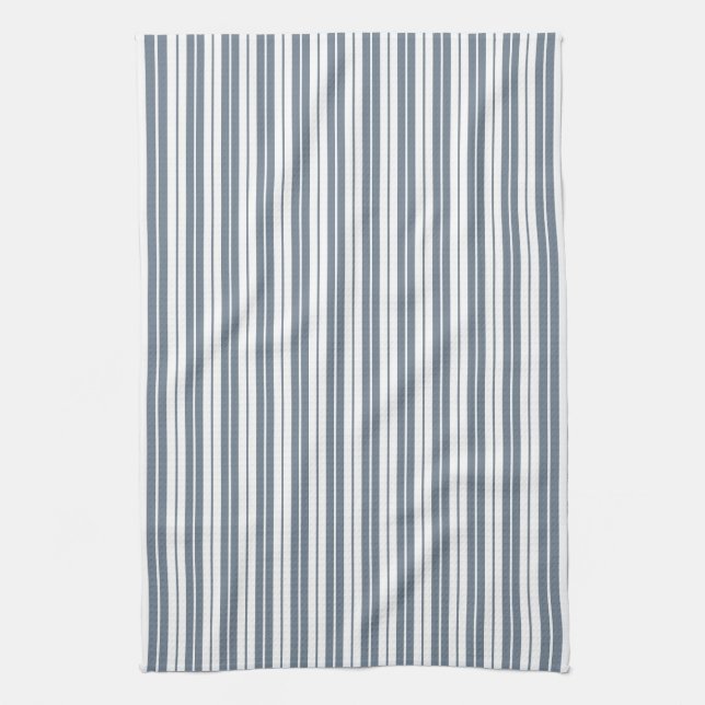 Fully Editable Colors Rustic Country Stripes Kitchen Towel (Vertical)