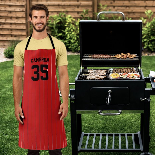 Fully Editable Colours Baseball Jersey Stripes Nam Apron (Creator Uploaded)