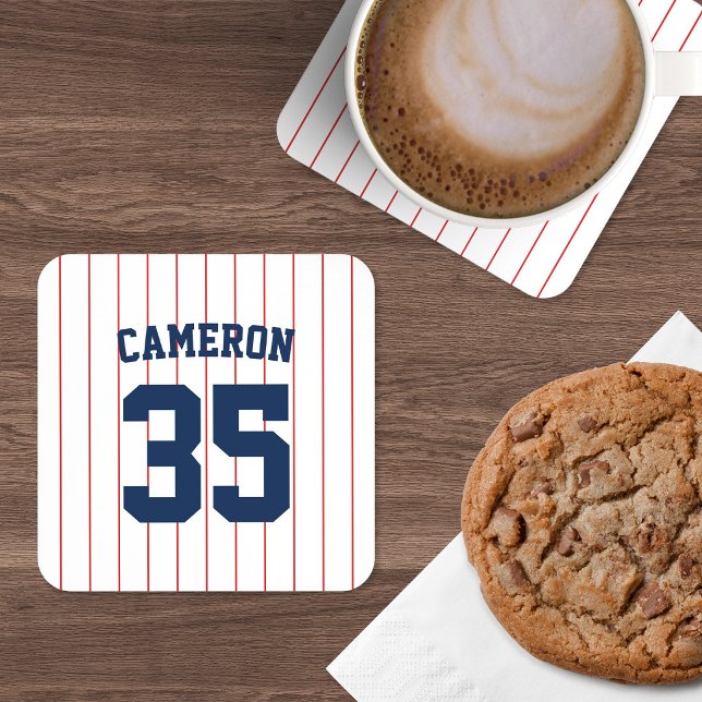 Fully Editable Colours Baseball Jersey Stripes Nam Coaster (Creator Uploaded)