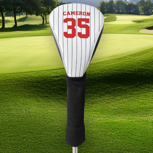 Fully Editable Colours Baseball Jersey Stripes Nam Golf Head Cover (Creator Uploaded)