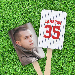 Fully Editable Colours Baseball Jersey Stripes Nam Hand Fan