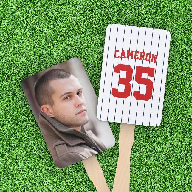 Fully Editable Colours Baseball Jersey Stripes Nam Hand Fan (Creator Uploaded)