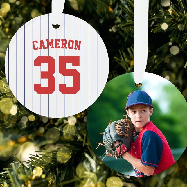 Fully Editable Colours Baseball Jersey Stripes Nam Ornament (Creator Uploaded)