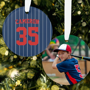 Fully Editable Colours Baseball Jersey Stripes Nam Ornament