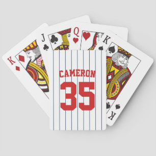 Fully Editable Colours Baseball Jersey Stripes Nam Playing Cards