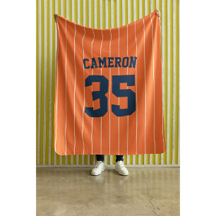 Fully Editable Colours Baseball Jersey Stripes Nam Sherpa Blanket