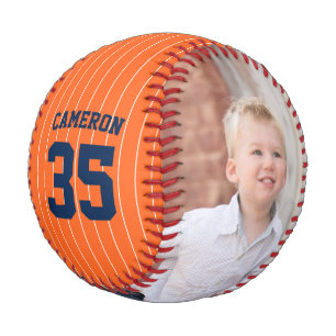 Fully Editable Colours Stripes Name Number Photo Baseball