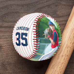 Fully Editable Colours Stripes Name Number Photo Baseball